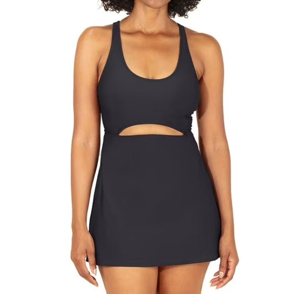 Outdoor Voices Women’s Medium Swim Dress Scoop Neck Built in Shorts Active